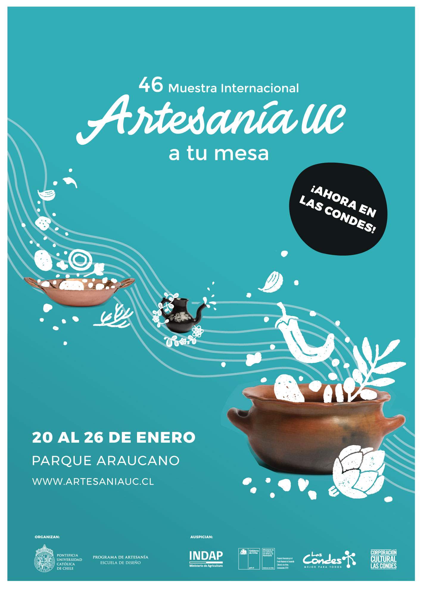 Afiche 46 Muestra de Artesania UC Archivo Artesania UC a tu mesa Parque Araucano 2020