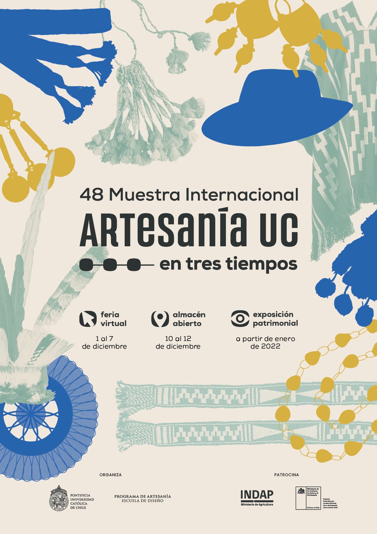 Afiche 48 Muestra de Artesania UC Archivo Artesania UC en tres tiempos 2021 1